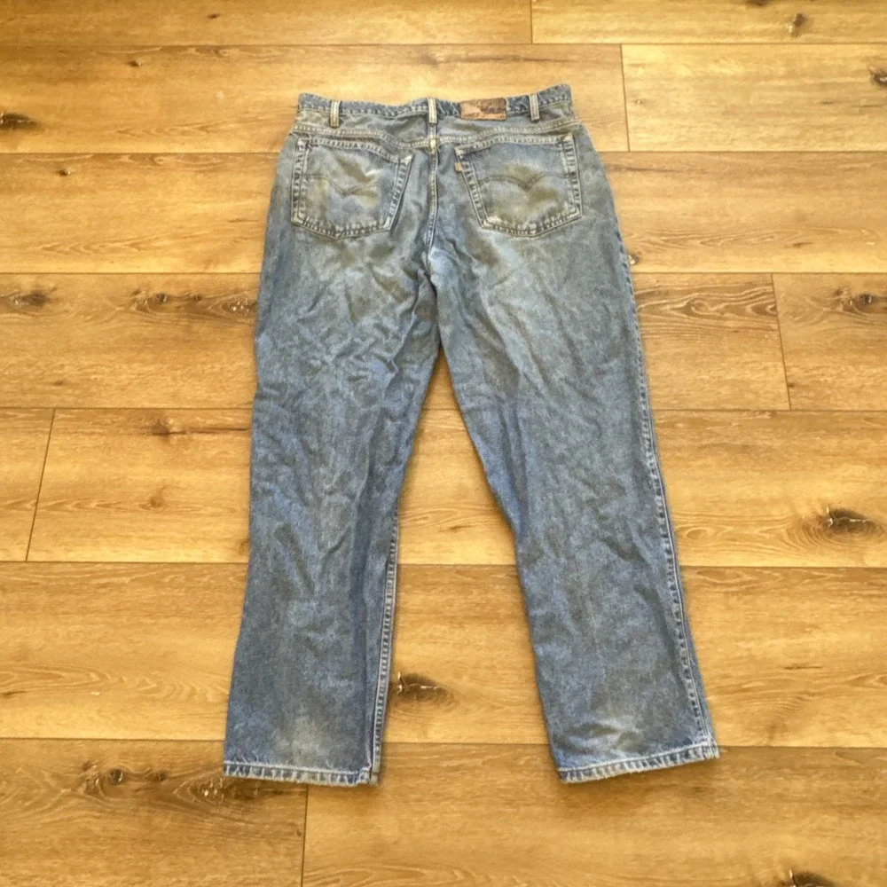 Vintage Levis 545 Jeans Mens 36 x 30 Denim Brown Tag Loose Fit Grunge 90s Skater